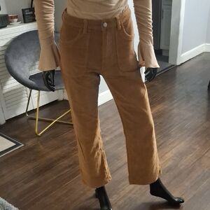 Amazon Tan Corduroy Cropped Pants